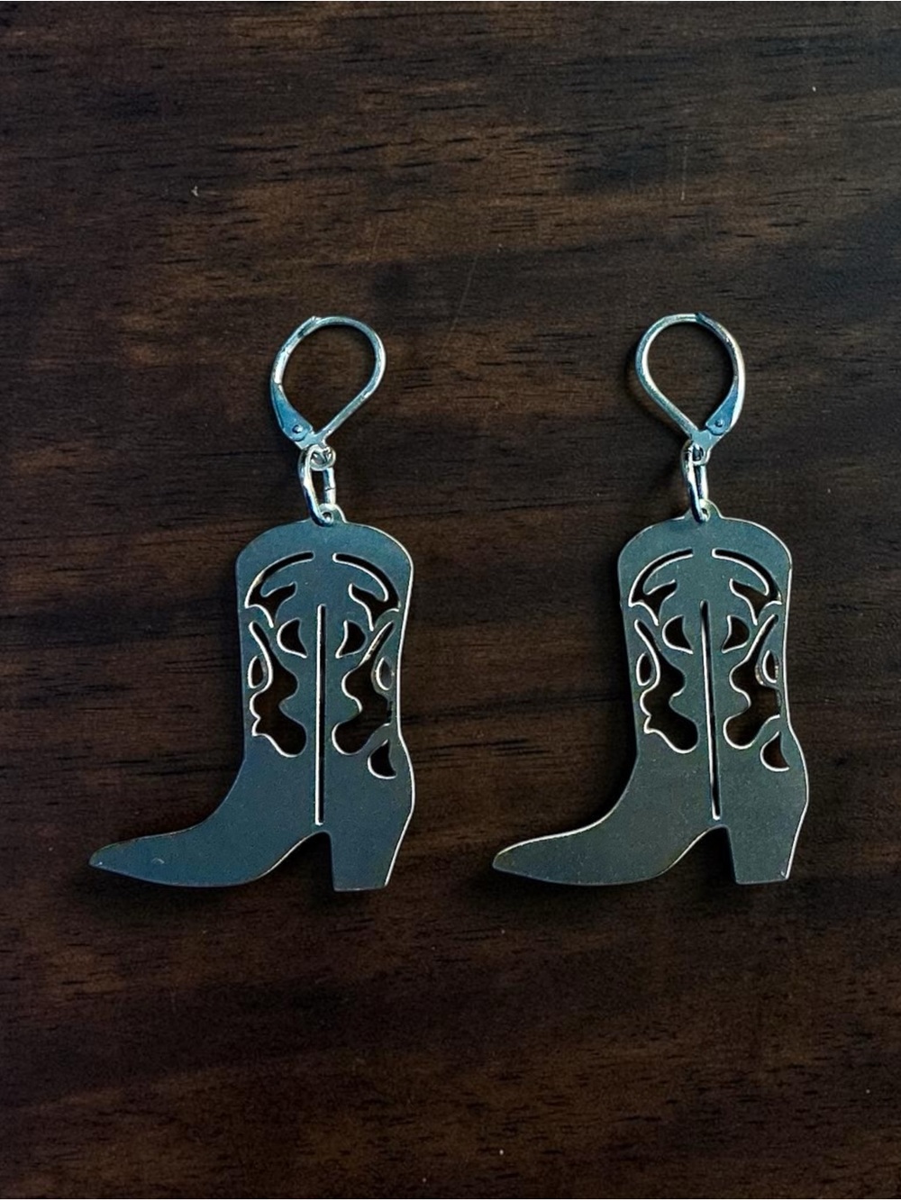 🆕 Cowgirl Boots Laser Cut Earrings